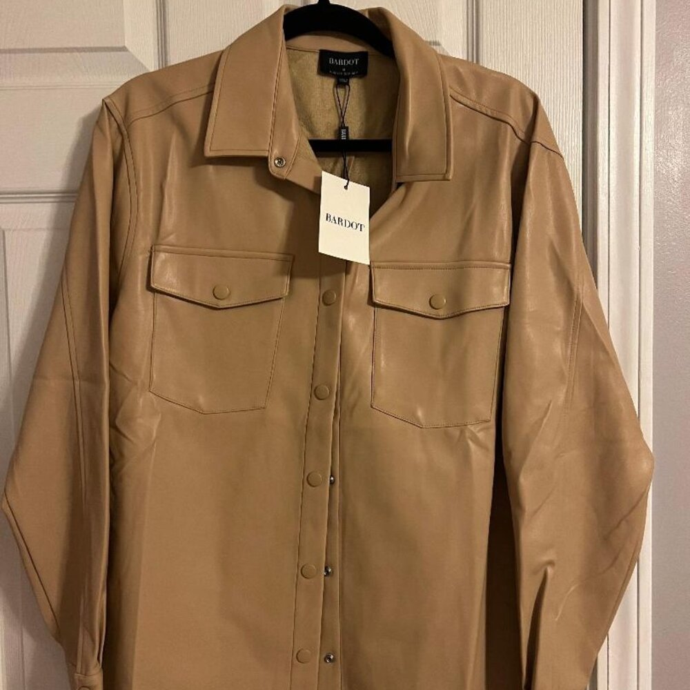 BRAND NEW!!  Bardot Frida Vegan Leather Shirt